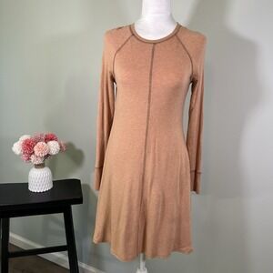 BDG Jersey Knit Dress M Peach/Beige A Line‎ Skater Style